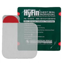 Прозрачный клейкий пластырь (6х6 дюймов) HyFin Chest Seal North American Rescue