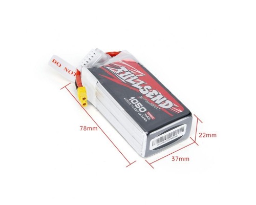 Аккумулятор iFlight Fullsend 1050мАч 4S 120C LiPo (XT30) Аккумулятор iFlight Fullsend 1050мАч 4S 120C LiPo (XT30)
