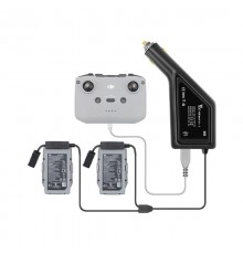Автомобильное зарядное устройство для 2 аккумуляторов и пульта DJI Mavic Air 2 / Air 2S (YX)