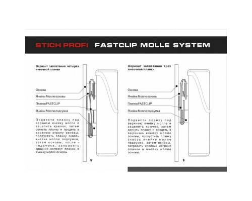 Крепление FASTCLIP MOLLE System ( 5 ячеек MOLLE)