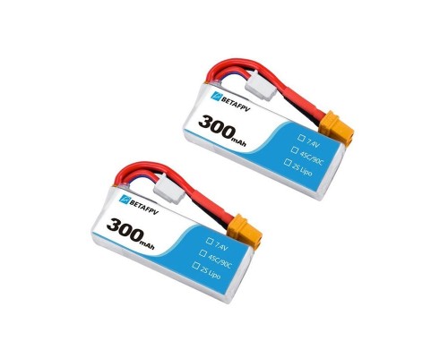 Аккумуляторы BETAFPV 300мАч 2S 45C LiPo (XT30) (2 шт.)