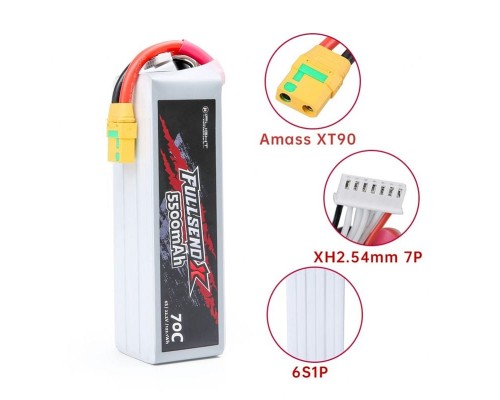 Аккумулятор iFlight Fullsend 5500мАч 6S 70C LiPo (XT90) Аккумулятор iFlight Fullsend 5500мАч 6S 70C LiPo (XT90)