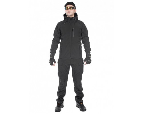 Тактический костюм мужской софтшелл (Softshell) GONGTEX ASSAULT, до -10С, цвет Черный (Black) Тактический костюм мужской софтшелл (Softshell) GONGTEX ASSAULT, до -10С, цвет Черный (Black)