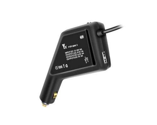 Автомобильное зарядное устройство для 2 аккумуляторов и пульта DJI Mini 3 / Mini 3 Pro (YX)