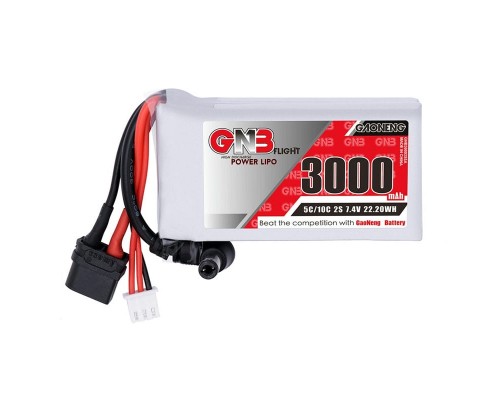 Аккумулятор GNB 3000mAh 2S 5C LiPo для очков Skyzone / Fatshark (XT60, DC5.5) Аккумулятор GNB 3000mAh 2S 5C LiPo для очков Skyzone / Fatshark (XT60, DC5.5)