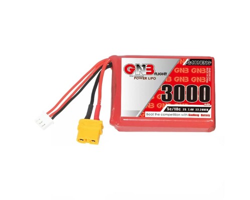 Аккумулятор GNB 3000мАч 2S 5C LiPo для Radiomaster TX12 (XT60) Аккумулятор GNB 3000мАч 2S 5C LiPo для Radiomaster TX12 (XT60)