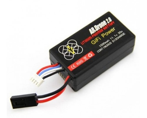 Аккумулятор Parrot AR.Drone 2.0/1.0 1500мАч LiPo (2 разъема) (GiFi) Аккумулятор Parrot AR.Drone 2.0/1.0 1500мАч LiPo (2 разъема) (GiFi)