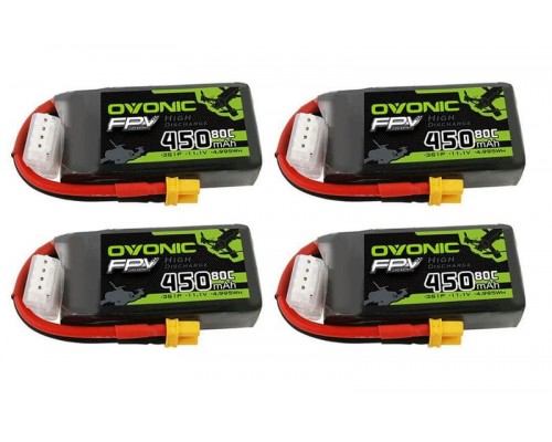Аккумуляторы OVONIC 450мАч 80C 3S LiPo (XT30) (4 шт.)