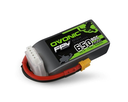 Аккумулятор OVONIC 650мАч 4S 80C LiPo (XT30) Аккумулятор OVONIC 650мАч 4S 80C LiPo (XT30)