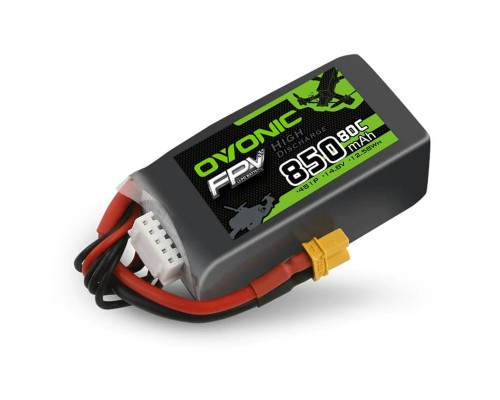 Аккумулятор OVONIC 850мАч 4S 80C LiPo (XT30) Аккумулятор OVONIC 850мАч 4S 80C LiPo (XT30)