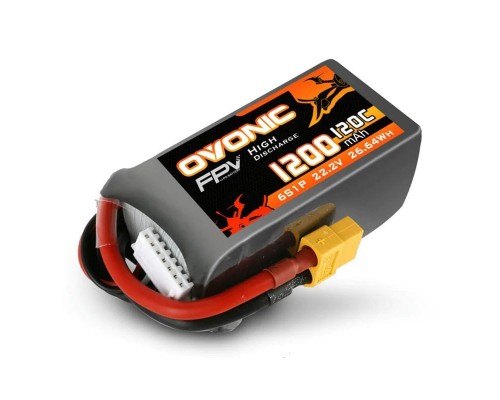 Аккумулятор OVONIC 1200мАч 6S 120C LiPo (XT60) Аккумулятор OVONIC 1200мАч 6S 120C LiPo (XT60)