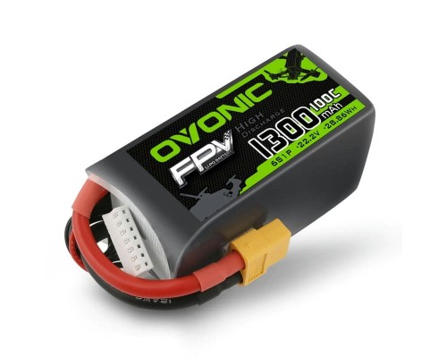 Аккумулятор OVONIC 1300мАч 6S 100C LiPo (XT60)