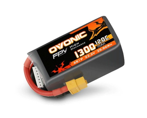 Аккумулятор OVONIC 1300мАч 6S 120C LiPo (XT60)