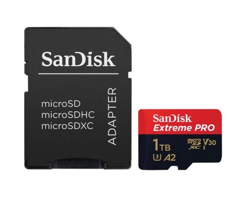 Карта памяти 1TB SanDisk Extreme Pro microSDXC Class 10 UHS-I U3 V30 A2 + SD адаптер Карта памяти 1TB SanDisk Extreme Pro microSDXC Class 10 UHS-I U3 V30 A2 + SD адаптер