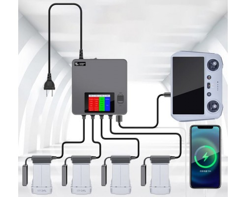 Зарядное устройство 6 в 1 DJI Mini 3 / Mini 3 Pro (YX) Зарядное устройство 6 в 1 DJI Mini 3 / Mini 3 Pro (YX)