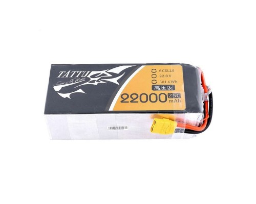 Аккумулятор Tattu 22000мАч 6S 25C 22,8В LiPo HV (высокого напряжения)