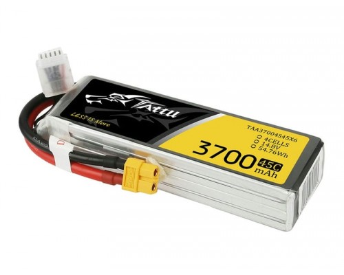 Аккумулятор Tattu 3700мАч 4S 45C LiPo (XT60) Аккумулятор Tattu 3700мАч 4S 45C LiPo (XT60)