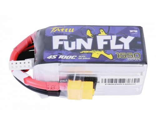 Аккумулятор Tattu FunFly 1550мАч 4S 100C LiPo (XT60) Аккумулятор Tattu FunFly 1550мАч 4S 100C LiPo (XT60)