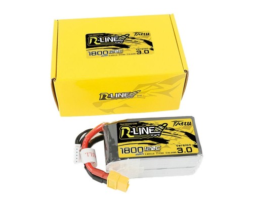 Аккумулятор Tattu R-Line V3.0 1800мАч 4S 120C LiPo (XT60) Аккумулятор Tattu R-Line V3.0 1800мАч 4S 120C LiPo (XT60)