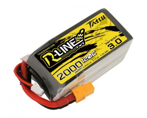 Аккумулятор Tattu R-Line V3.0 2000мАч 4S 120C LiPo (XT60) Аккумулятор Tattu R-Line V3.0 2000мАч 4S 120C LiPo (XT60)