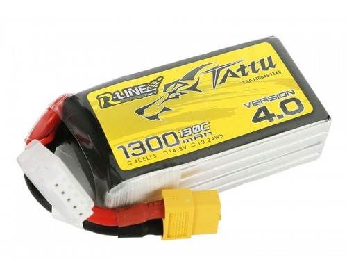 Аккумулятор Tattu R-Line V4.0 1300мАч 4S 130C LiPo (XT60) Аккумулятор Tattu R-Line V4.0 1300мАч 4S 130C LiPo (XT60)