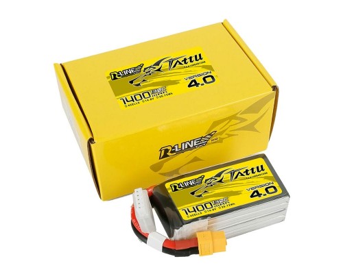 Аккумулятор Tattu R-Line V4.0 1400мАч 4S 130C LiPo (XT60) Аккумулятор Tattu R-Line V4.0 1400мАч 4S 130C LiPo (XT60)
