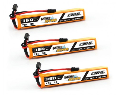 Аккумуляторы CNHL Ministar 350мАч 3S 70C LiHV (XT30) (3 шт.)