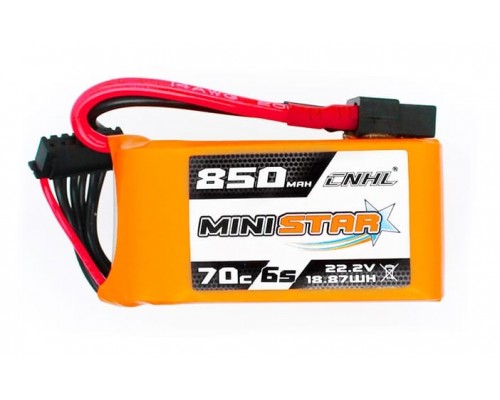 Аккумулятор CNHL Ministar 850мАч 6S 70C LiPo (XT60) Аккумулятор CNHL Ministar 850мАч 6S 70C LiPo (XT60)