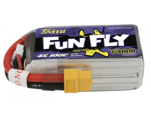 Аккумулятор Tattu FunFly 1300мАч 4S 100C LiPo (XT60)