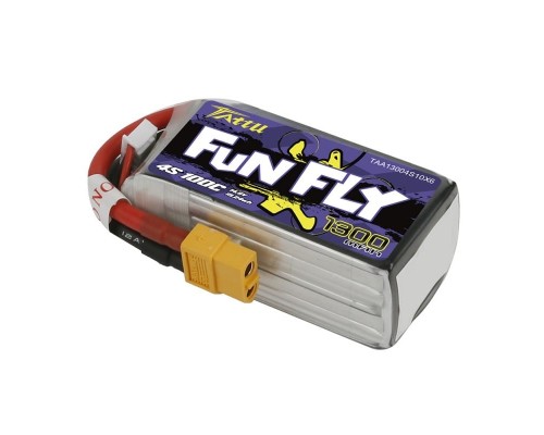 Аккумулятор Tattu FunFly 1300мАч 4S 100C LiPo (XT60)