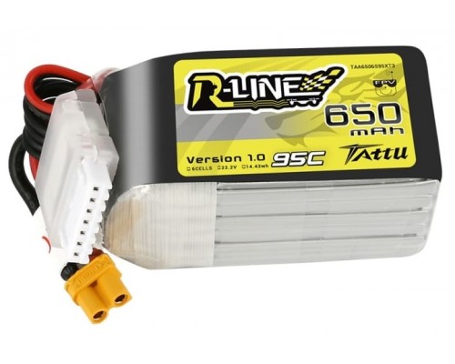Аккумулятор Tattu R-Line V1.0 650мАч 6S 95C LiPo (XT30) Аккумулятор Tattu R-Line V1.0 650мАч 6S 95C LiPo (XT30)