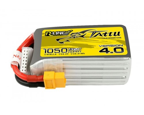 Аккумулятор Tattu R-Line V4.0 1050мАч 130C 6S LiPo (XT60) Аккумулятор Tattu R-Line V4.0 1050мАч 130C 6S LiPo (XT60)