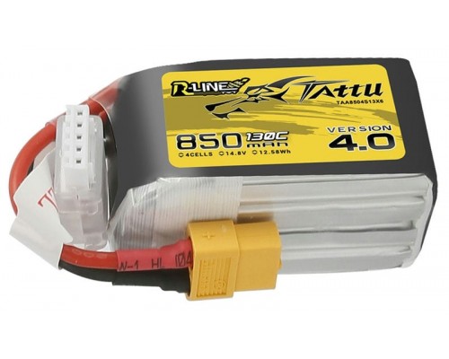 Аккумулятор Tattu R-Line V4.0 850мАч 4S 130C LiPo (XT60) Аккумулятор Tattu R-Line V4.0 850мАч 4S 130C LiPo (XT60)