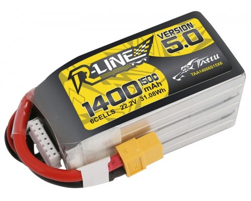 Аккумулятор Tattu R-Line V5.0 1400мАч 6S 150C LiPo (XT60) Аккумулятор Tattu R-Line V5.0 1400мАч 6S 150C LiPo (XT60)