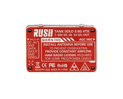 Видеопередатчик RUSHFPV TANK SOLO 5,8 ГГц со SmartAudio