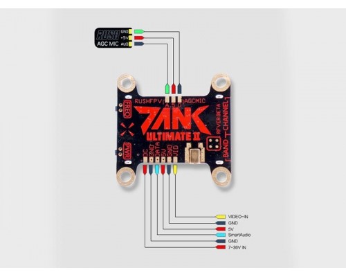 Видеопередатчик RUSHFPV TANK II ULTIMATE 5,8 ГГц со SmartAudio