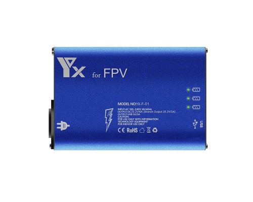 Зарядное устройство для 3 аккумуляторов и пульта DJI FPV (YX) Зарядное устройство для 3 аккумуляторов и пульта DJI FPV (YX)