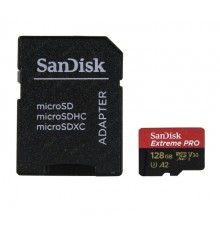 Карта памяти 128Gb SanDisk Extreme Pro microSDXC Class 10 UHS-I U3 V30 A2