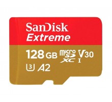 Карта памяти 128Gb SanDisk Extreme microSDXC Class 10 UHS-I U3 V30