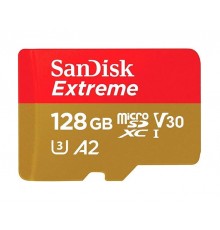 Карта памяти 128Gb SanDisk Extreme microSDXC Class 10 UHS-I U3 V30