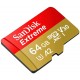 Карта памяти 64Gb SanDisk Extreme microSDXC Class 10 UHS-I U3 V30 A2