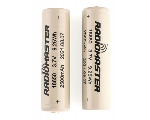 Комплект аккумуляторов RadioMaster 2500мАч 18650 для TX16S / TX12