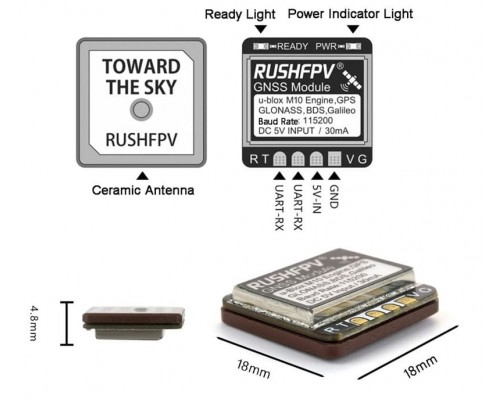 GPS модуль RUSHFPV GNSS Mini