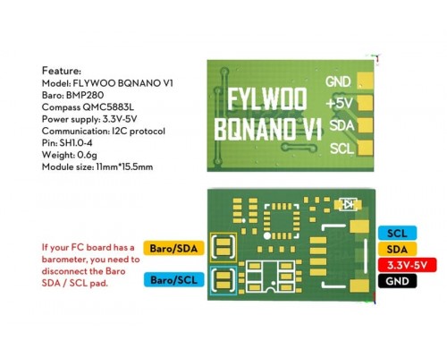 Модуль компаса с барометром Flywoo BQNANO V1