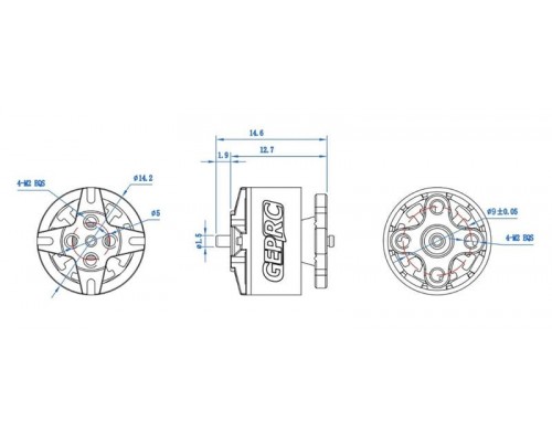 Мотор GEPRC GR1105-5000KV Мотор GEPRC GR1105-5000KV