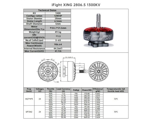 Мотор iFlight XING 2806.5 Мотор iFlight XING 2806.5