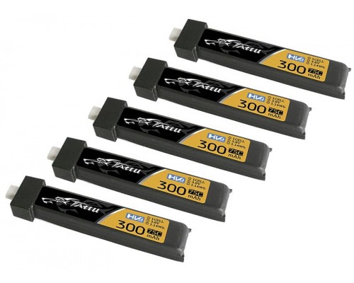 Аккумуляторы Tattu 300мАч 1S 75C LiHV (BT2.0) (5 шт.)