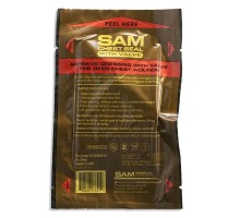 Пластырь при проникающих травмах груди c односторонним клапаном Sam Chest Seal