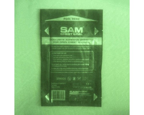 Пластырь при проникающих травмах груди c односторонним клапаном Sam Chest Seal Пластырь при проникающих травмах груди c односторонним клапаном Sam Chest Seal
