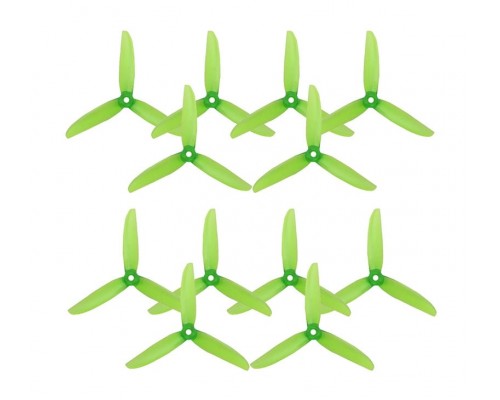 Пропеллеры GEPRC G5x4.3x3 3-лопастные (Зелёный) (M5) (2CW+2CCW) Пропеллеры GEPRC G5x4.3x3 3-лопастные (Зелёный) (M5) (2CW+2CCW)